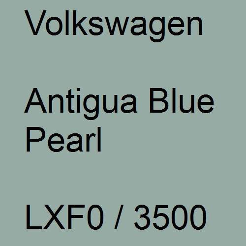 Volkswagen, Antigua Blue Pearl, LXF0 / 3500.